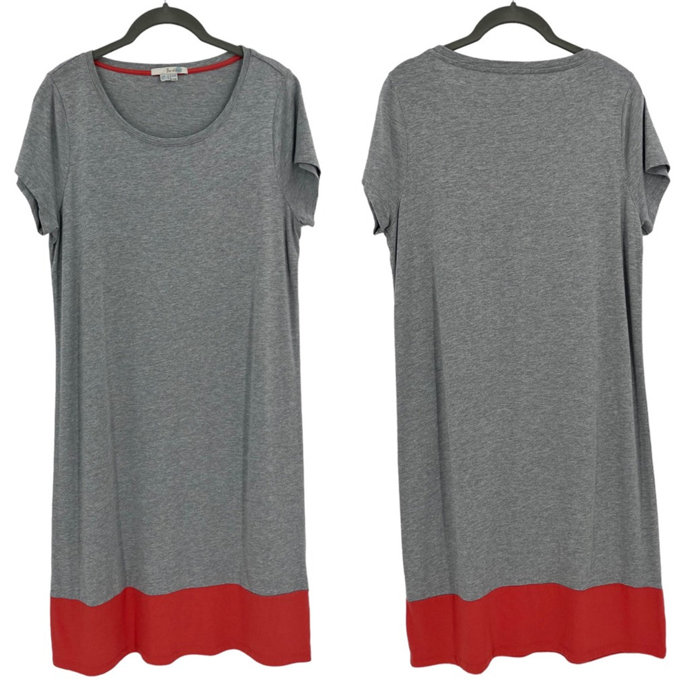 Boden Gray and Red Mini Dress